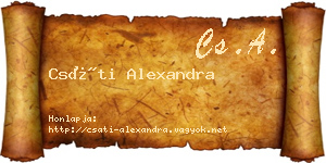 Csáti Alexandra névjegykártya