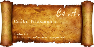 Csáti Alexandra névjegykártya