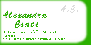 alexandra csati business card